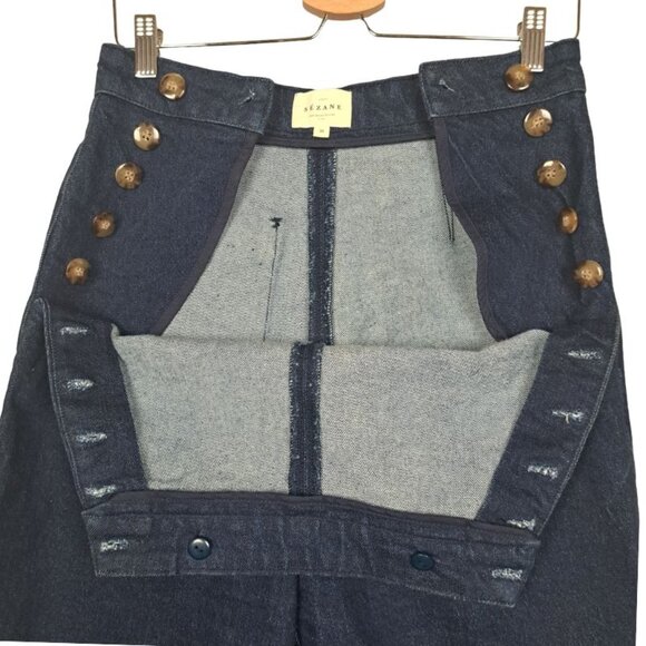 Sezane Marino High Rise Organic Cotton Denim Trousers - Picture 5 of 8